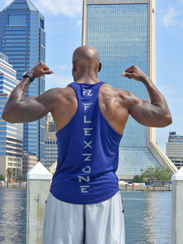 Premium  Fitness Wear Quick Dry Tank Tops (Blue)