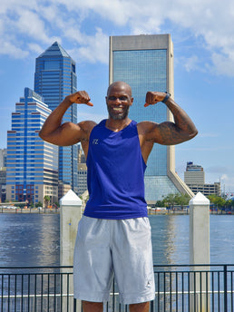Premium  Fitness Wear Quick Dry Tank Tops (Blue)