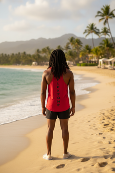 Mens Premium Qry Dri Tank Top (Red)